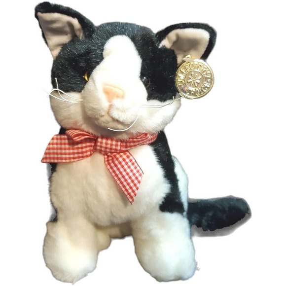 TB Toy Trading Co. Stuffed Animal Plush Collector's Choice Black & White Cat 10" - Picture 1 of 12
